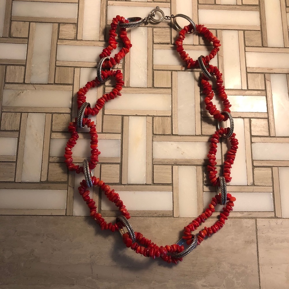 Sterling Coral necklace